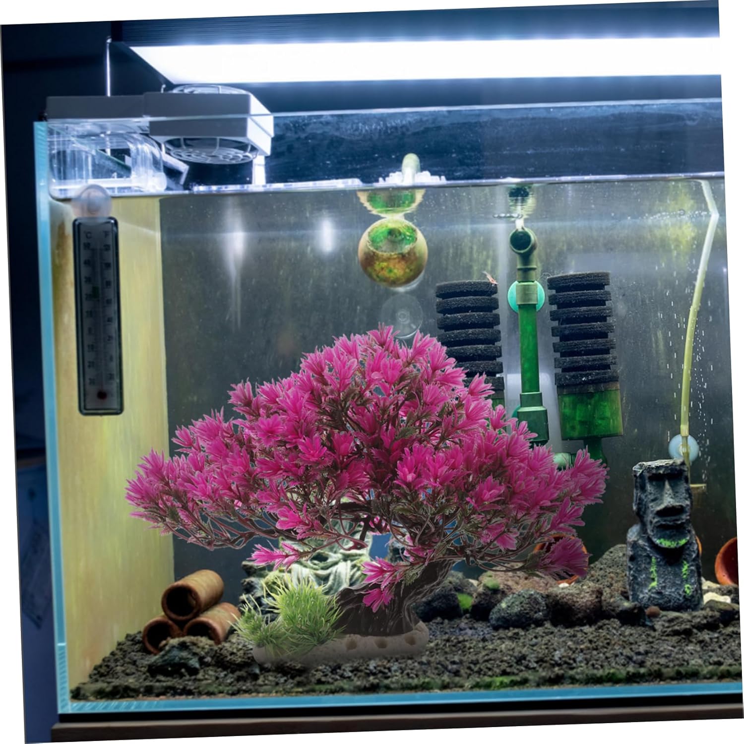 Fish Tank Landscaping Tree Artificial Potted Plants Water Fern Aquarium Decoration Rockery Bonsai Plant Faux Plant Bonsai Root Tabs for Aquarium Plants Vines F