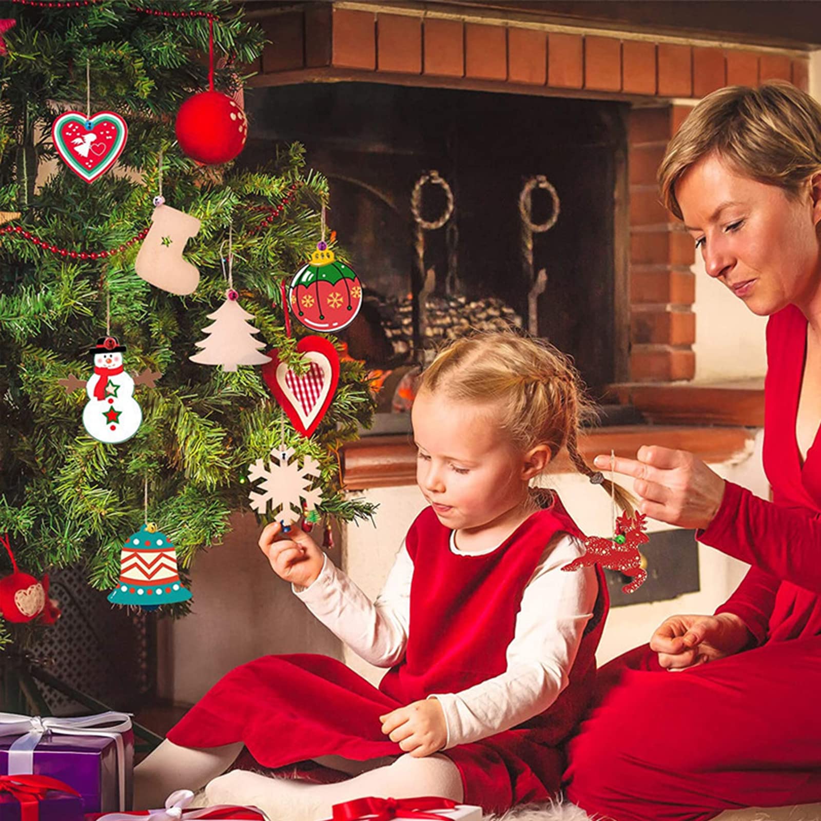 100 Weihnachtsanhänger Aus Holz - DIY Christbaumschmuck Mit 10 Motiven