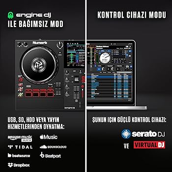 Numark Mixstream Pro + 2 Kanal, Hoparlörlü Streaming DJ Kontrol