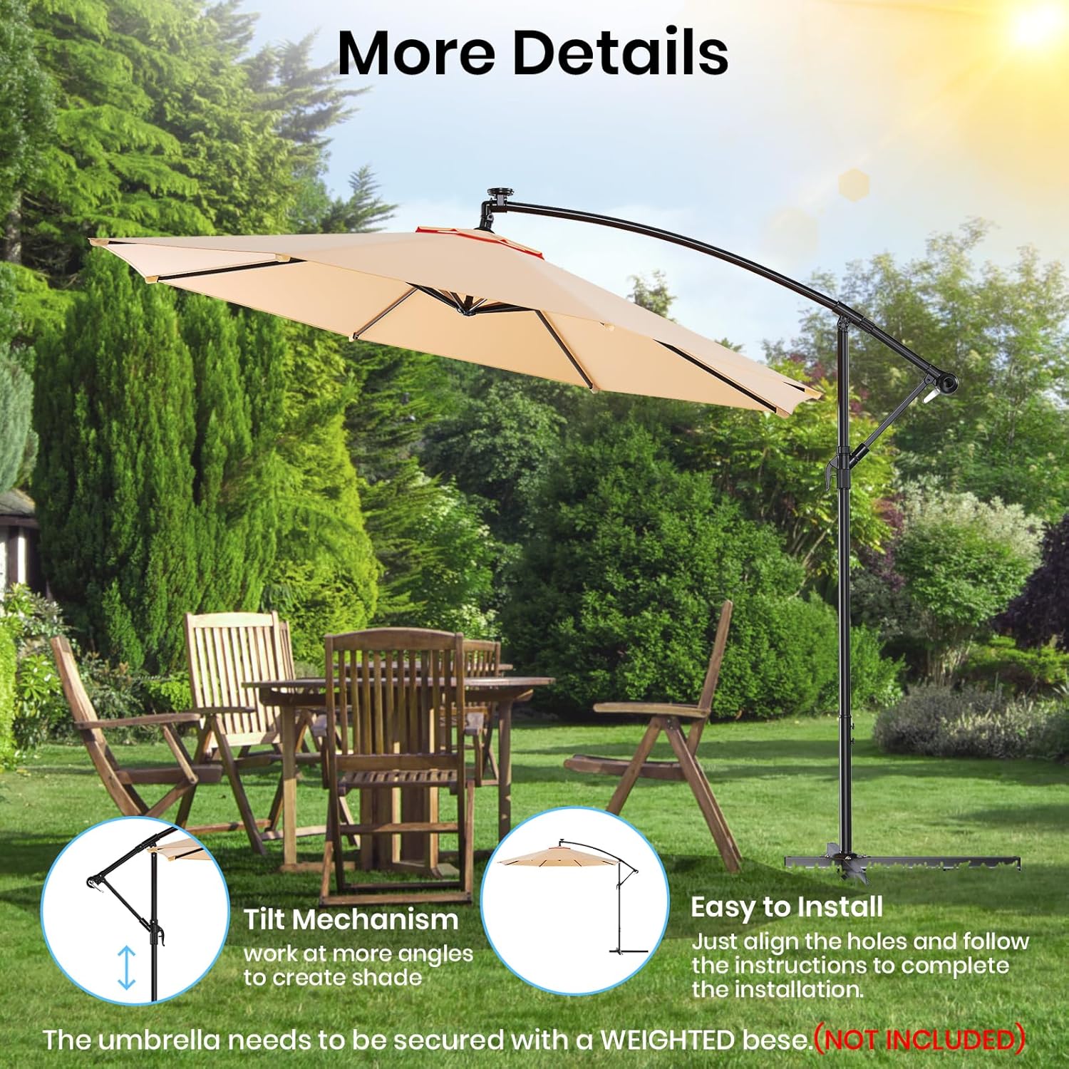 Stay Cool in Style: The Ultimate 10FT Offset Patio Umbrella Review