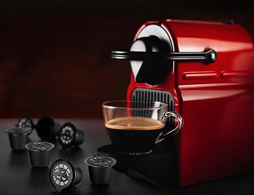 Miniatura 7 de Cápsulas reutilizables para Nespresso, 6 unidades, recipientes rellenables para máquinas Nespresso (compatibles con OriginalLine)