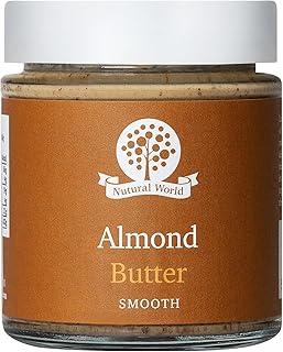 Nutural World - Smooth Almond Nut Butter (170g) - 100% Pure - Single Ing...