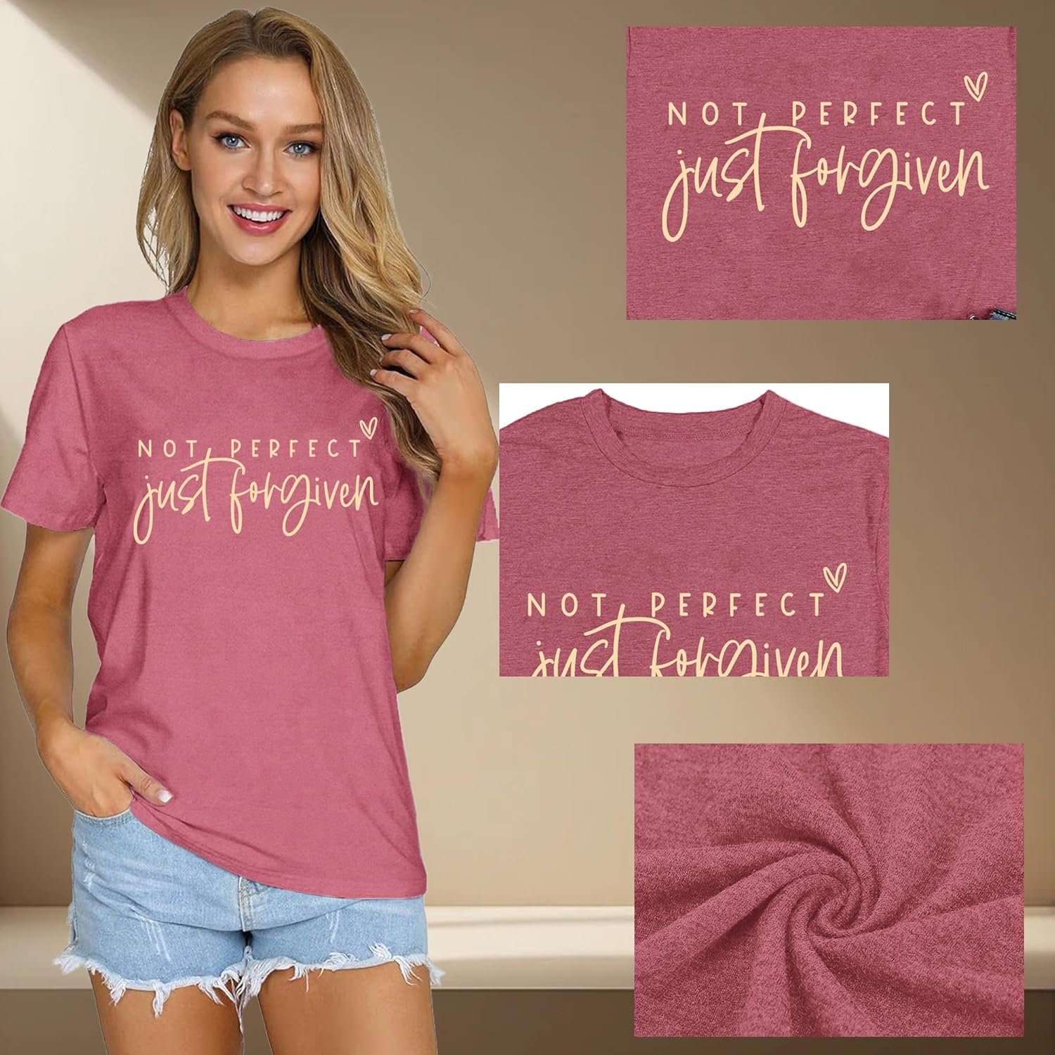 Christian Shirts for Women Jesus Shirt Inspirational Tee Tops - Image 5