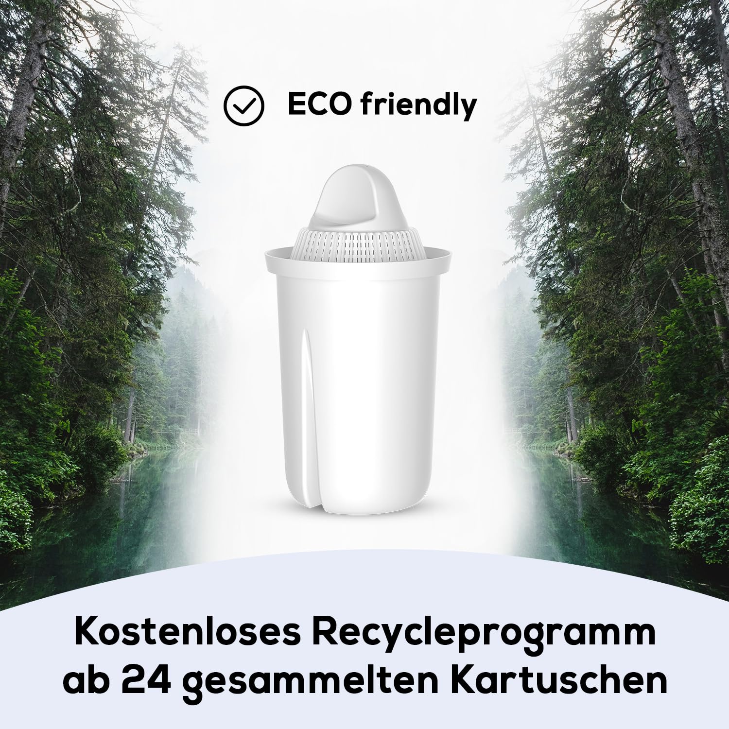 PerloPur Kalk- und Wasserfilter Filterkartuschen Classic Universal Pack 30, Zubehör für BRITA Classic, Pearlco Classic, PearlCo Glas-Wasserfilter