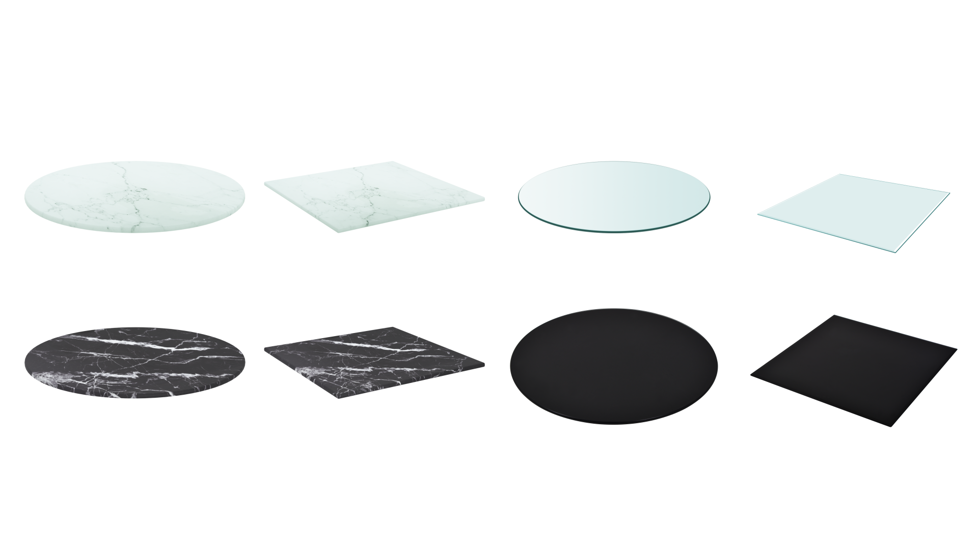 Table Basse Ronde, Dessus De Table En Verre Trempé, Cadre En Acier Decoratif Noir