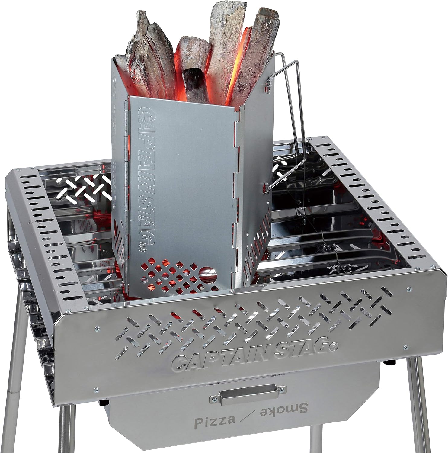 Captain Stag UG-3290 Folding Fire Starter, Slim, Charcoal Starter, Large Size