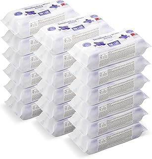 Amazon Sensitive Baby Wipes 1008 Wipes, Unscented, 18 Pack of 56, (Previously a Mama Bear brand, same product)