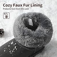 Vista 5 de DREAM PAIRS botas de nieve de invierno con forro de piel sintética para niños