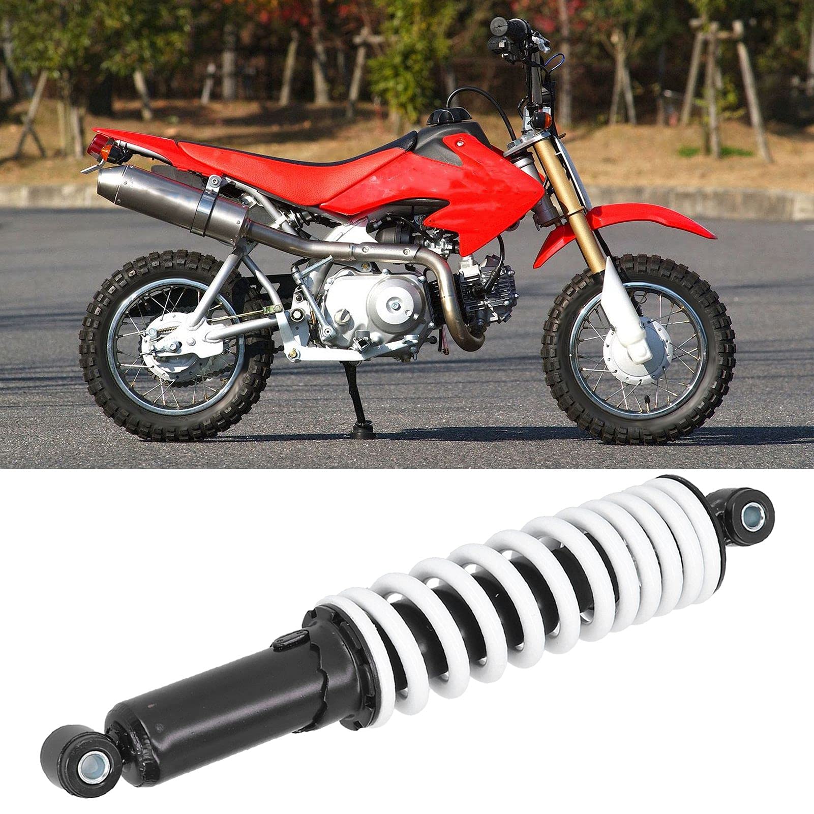 Yctze 350mm Motorrad Stoßdämpfer, Einstellbar - Kompatibel mit ATV, Go Kart, Quad Dirt und Sportbikes