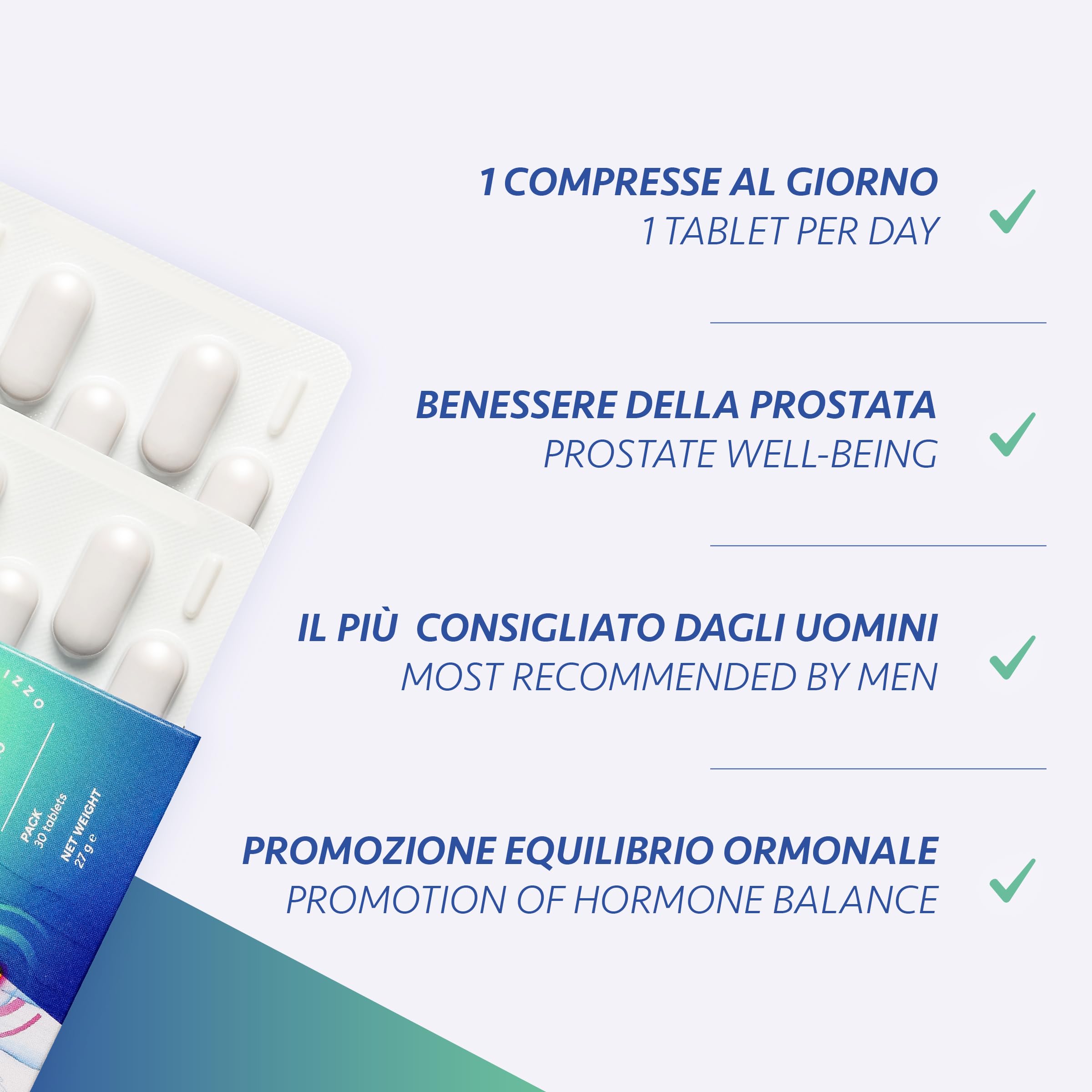 PROSTEN Integratore Prostata Uomo | Supporto Benessere Prostata e Funzionalità Urinarie | Serenoa Repens, Zinco, Vitamina E | 30 Compresse
