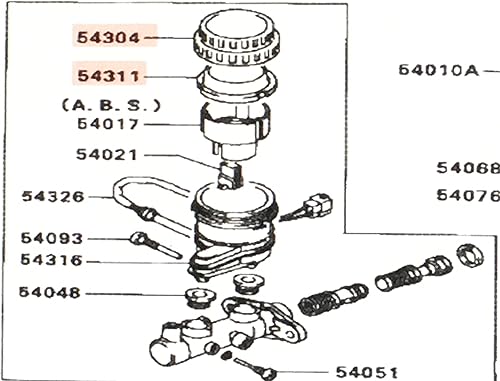 Genuino Mitsubishi líquido de frenos Cap mb895999 Montero Montero Sport Mighty Max Pickup diamante