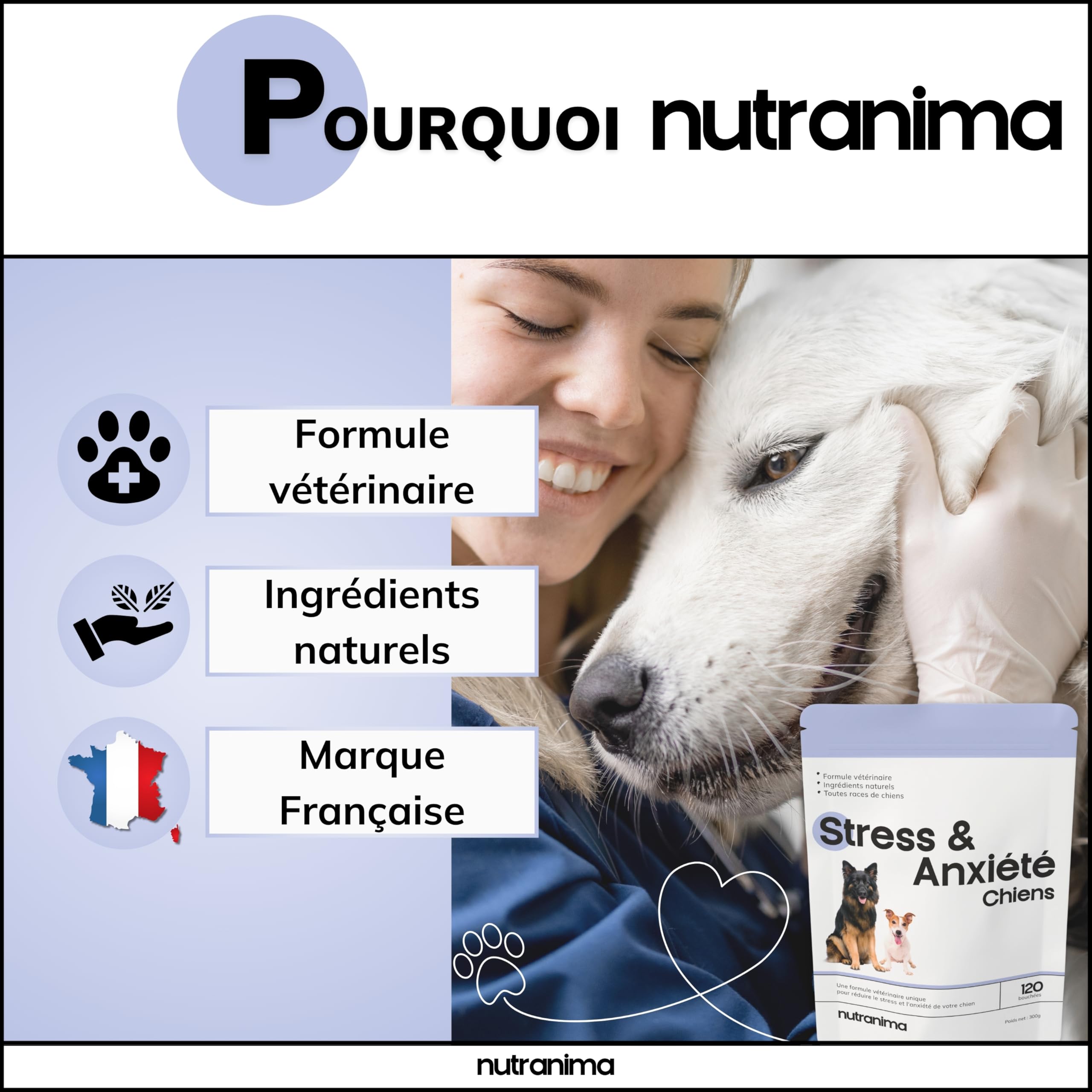 Stress & Ansia Cane | Integratore Lenitivo agli Ingredienti Naturali | 160 Dolcetti Benessere | Sostiene il Comportamento Calmo | Cucciolo, Adulto e Senior | Marca Italiana