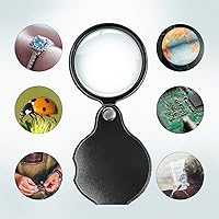 Vista 5 de Wapodeai 2pcs 10x Small Pocket Magnify Glass, Apply to Reading, Science, Jewelry, Hobbies, Books