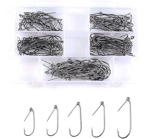 Thorn Twister Worm Keeper Softbait Hook Kit con ganchos de caja de aparejos de pesca, 125 piezas