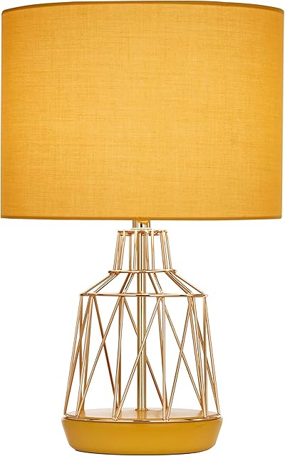 Village At Home Macaron Table Lamp, 60 W, Ochre