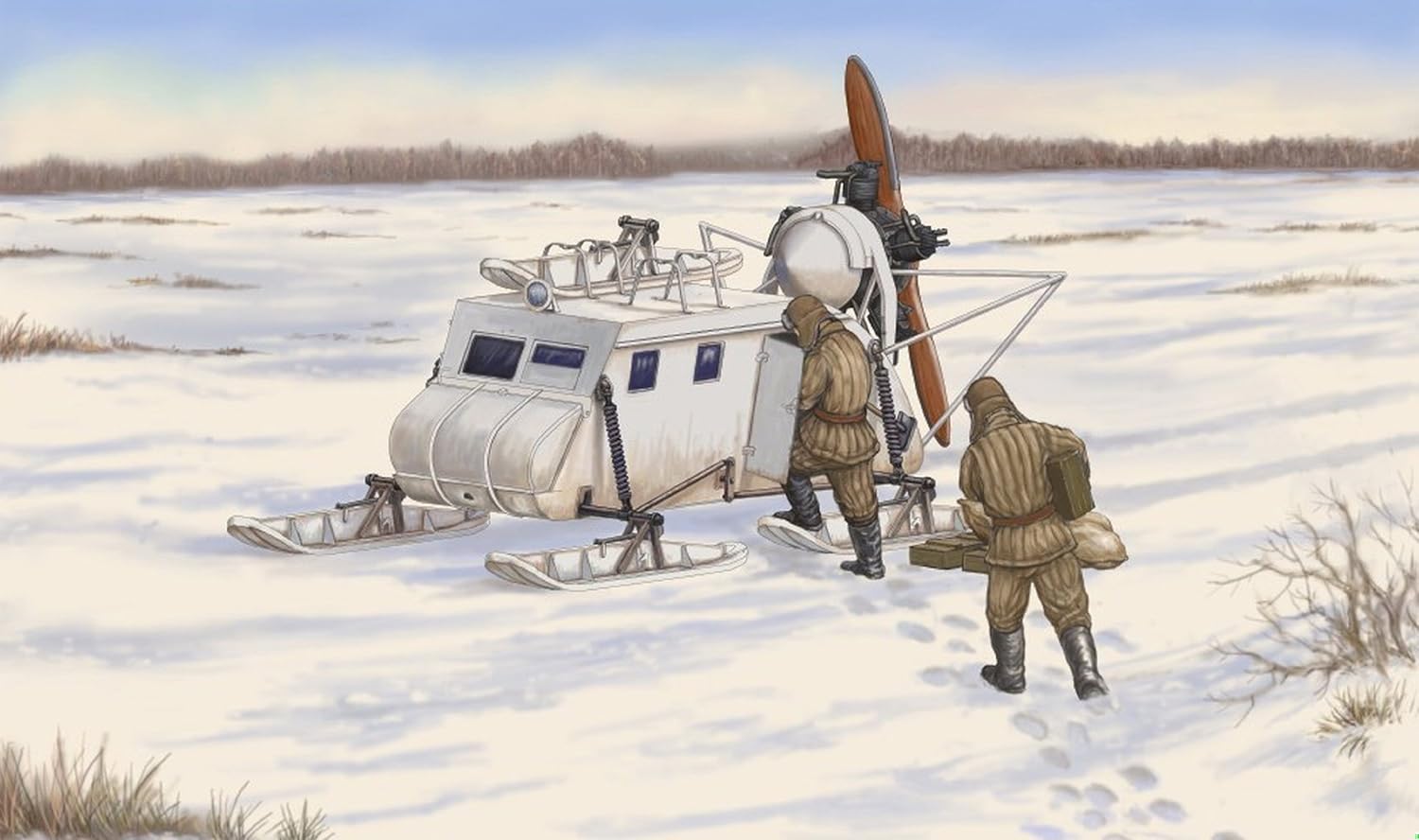 Trumpeter NKL-16 Soviet Armored Aerosan Military Vehicle Model Kit, Scale 1/35