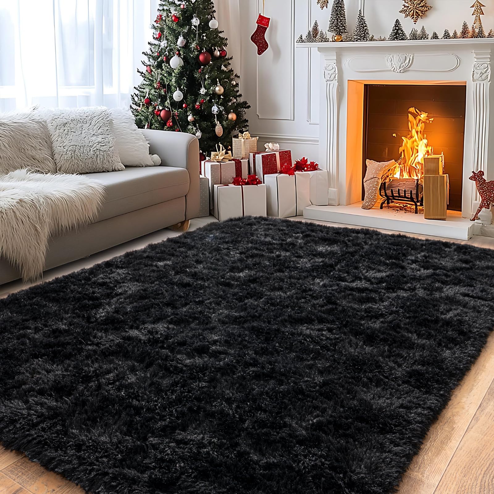 Pionblank Large Rug for Living Room 6x9 Feet, Modern Soft Shag Area Rug, Plush Fuzzy Carpet for Bedroom Girls Boys Room Home Nursery Teens Dorm Decor,