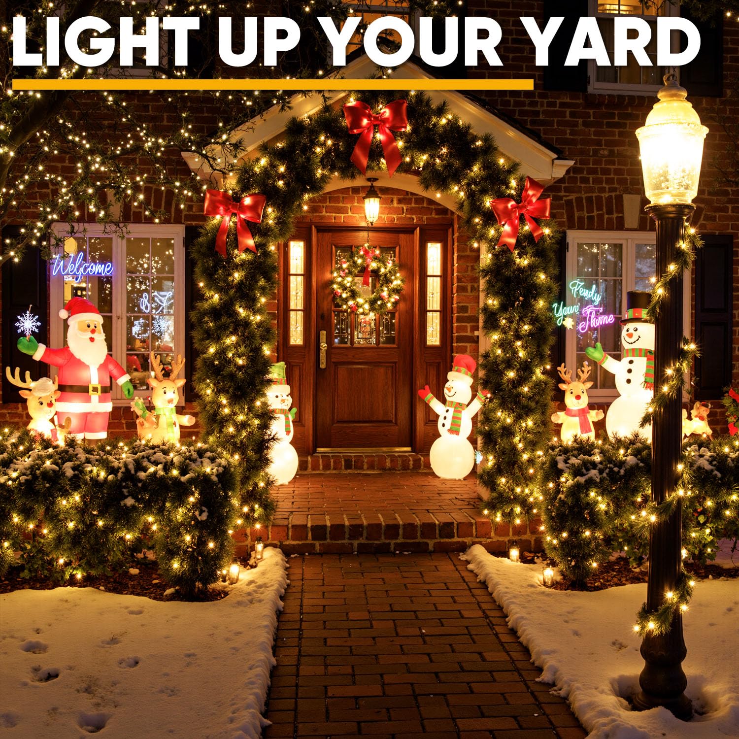 50 luces blancas de Navidad con cable verde, bombillas incandescentes de 13 pies, mini cadena de luces conectables para interiores, árbol de Navidad, exteriores, aula, fiesta, guirnalda