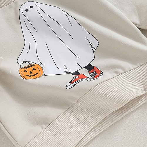 Miniatura 6 de ITFABS Sudadera para bebé niño y niña, de 0 a 6 años, disfraz de Halloween, sudadera de calabaza, sudadera de otoño para niños pequeños