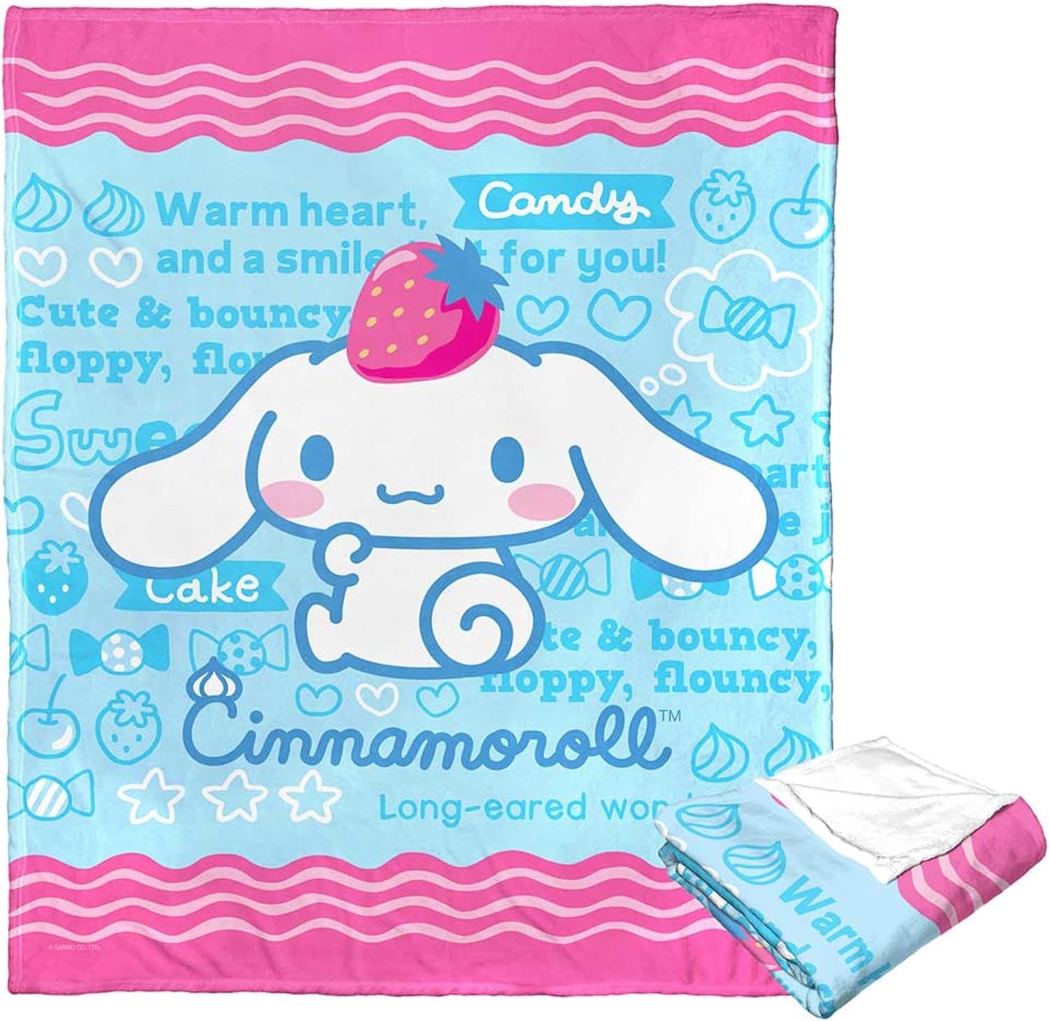 Northwest Sanrio Cinnamoroll, Wonder Pup, Silk Touch Throw 50 x 60 Inches