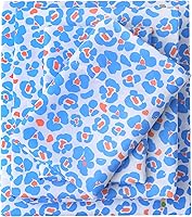 Vista 29 de Mooreeke Cómodo juego de sábanas de tamaño individual, floral, de microfibra, estampado, suave y transpirable, azul y beige, bajera ajustada que