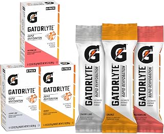 Gatorade Gatorlyte Rapid Rehydration Electrolyte Powder Variety Pack, 18 Sticks, 5 Electrolytes, Low Sugar, No Artificial Flavors