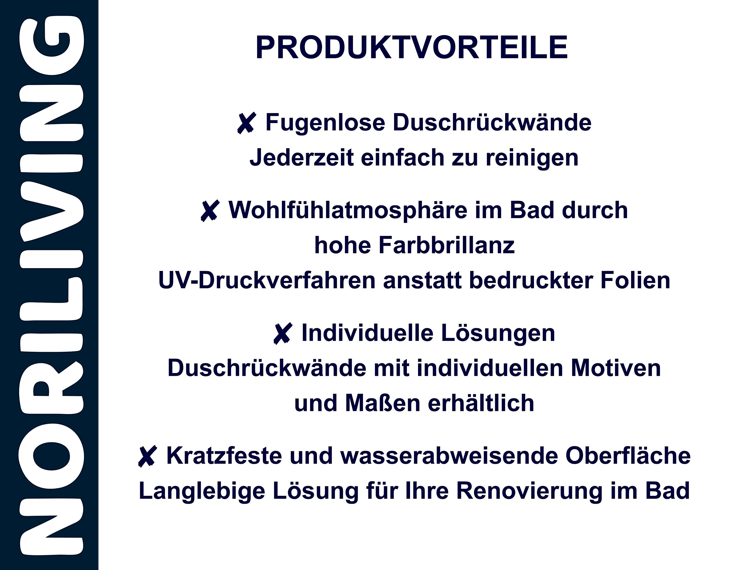 Duschrückwand aus hochwertigem Hart PVC (weiß) – Fugenlose Badezimmer Wandverkleidung aus 2mm starker Kunststoffplatte (200x100cm) (1 teilig)
