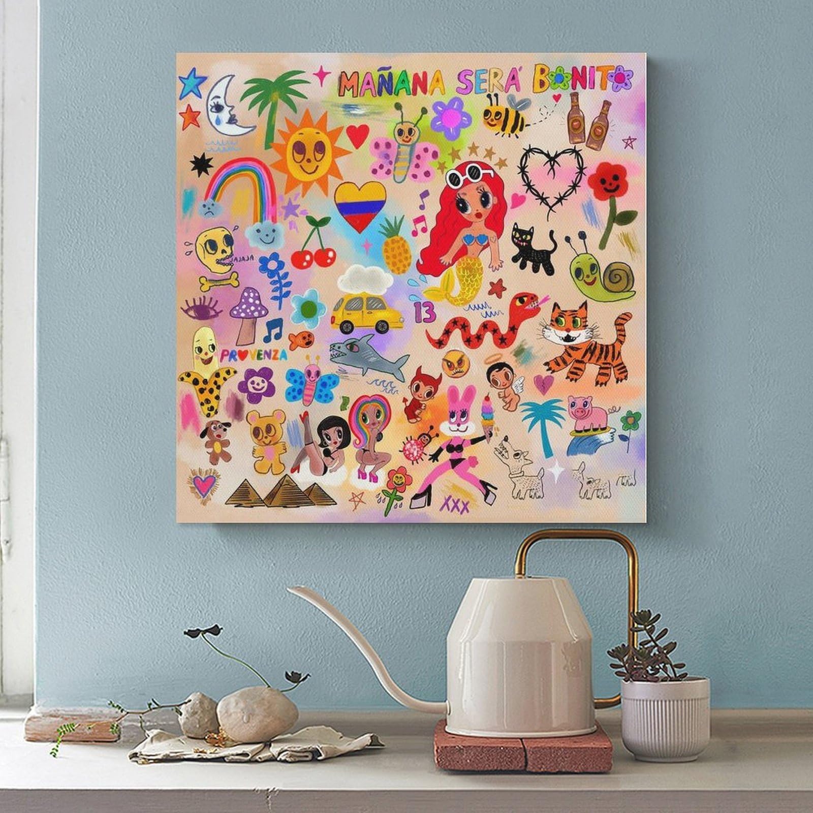 PJEYGF Karol G, Manana Sera Bonito Music Album Poster su tela Poster per la decorazione della casa regalo