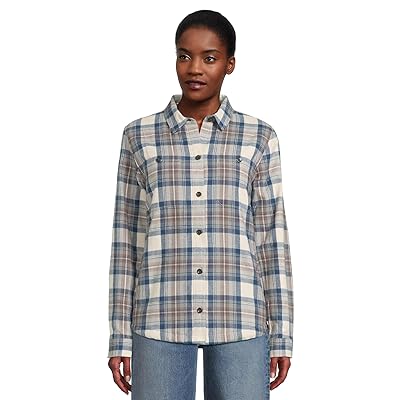 L.L.Bean Scotch Plaid Sherpa Lined Shirt Women