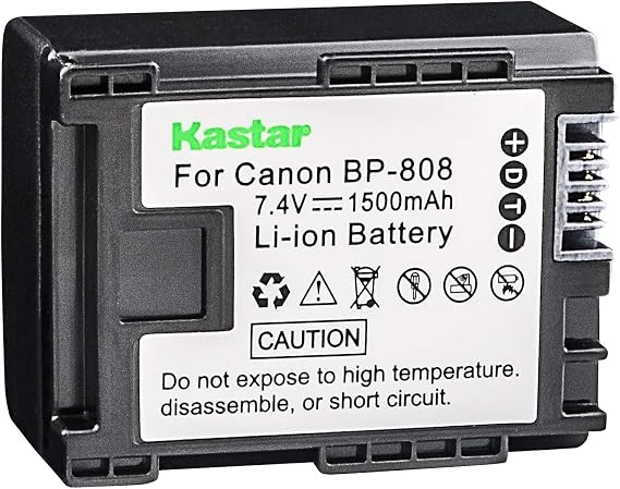 Kastar BP808 Battery (1-Pack) for Canon BP-807, BP-808, BP-809 and Canon HFM400 HF100 M300 S100 S200 FS36 FS37 HF200 HFS11 HF100 HF20 HG21 FS406 Cameras