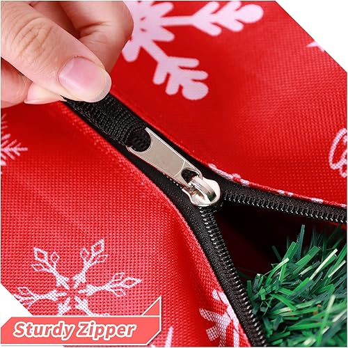 Miniatura 10 de RICHIE Bolsa de almacenamiento para árbol de Navidad de 9 pies (juego de 3 piezas), bolsa Oxford 600D para árbol de Navidad a prueba de desgarros,
