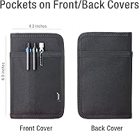 Vista 2 de Field Notes - Funda para cuaderno de bolsillo de 3.5 x 5.5 pulgadas con soporte para bolígrafo, planificador de campo con cremallera, cubierta