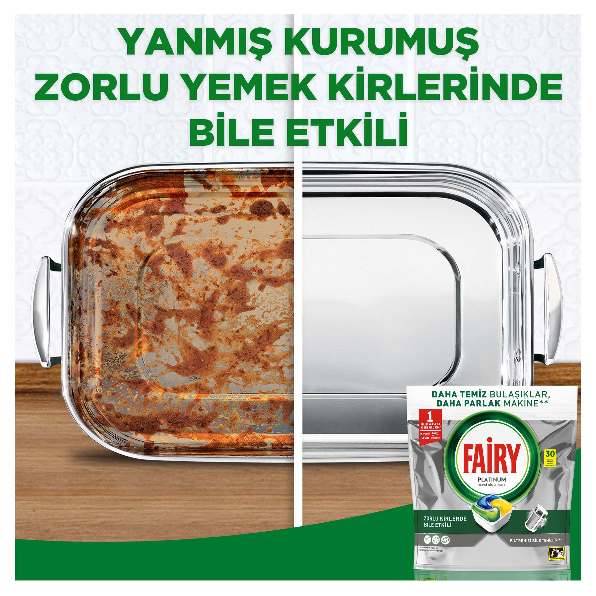 Fairy Platinum Bulaşık Makinesi Deterjanı Kapsülü/Tableti 30 Yıkama (4 paketi)