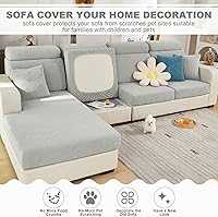 Vista 2 de Funda universal resistente al desgaste, fundas de cojín elásticas de repuesto, fundas de sofá antideslizantes en forma de L, funda para sofá diván