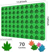 Vista 6 de Mini moldes de silicona para caramelos de hoja para gomitas de chocolate, moldes de cera de hojas pequeñas para derretir moldes para hornear