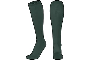 Forest Green Softball Socks: CHAMPRO Featherweight Multi-Sport Socks