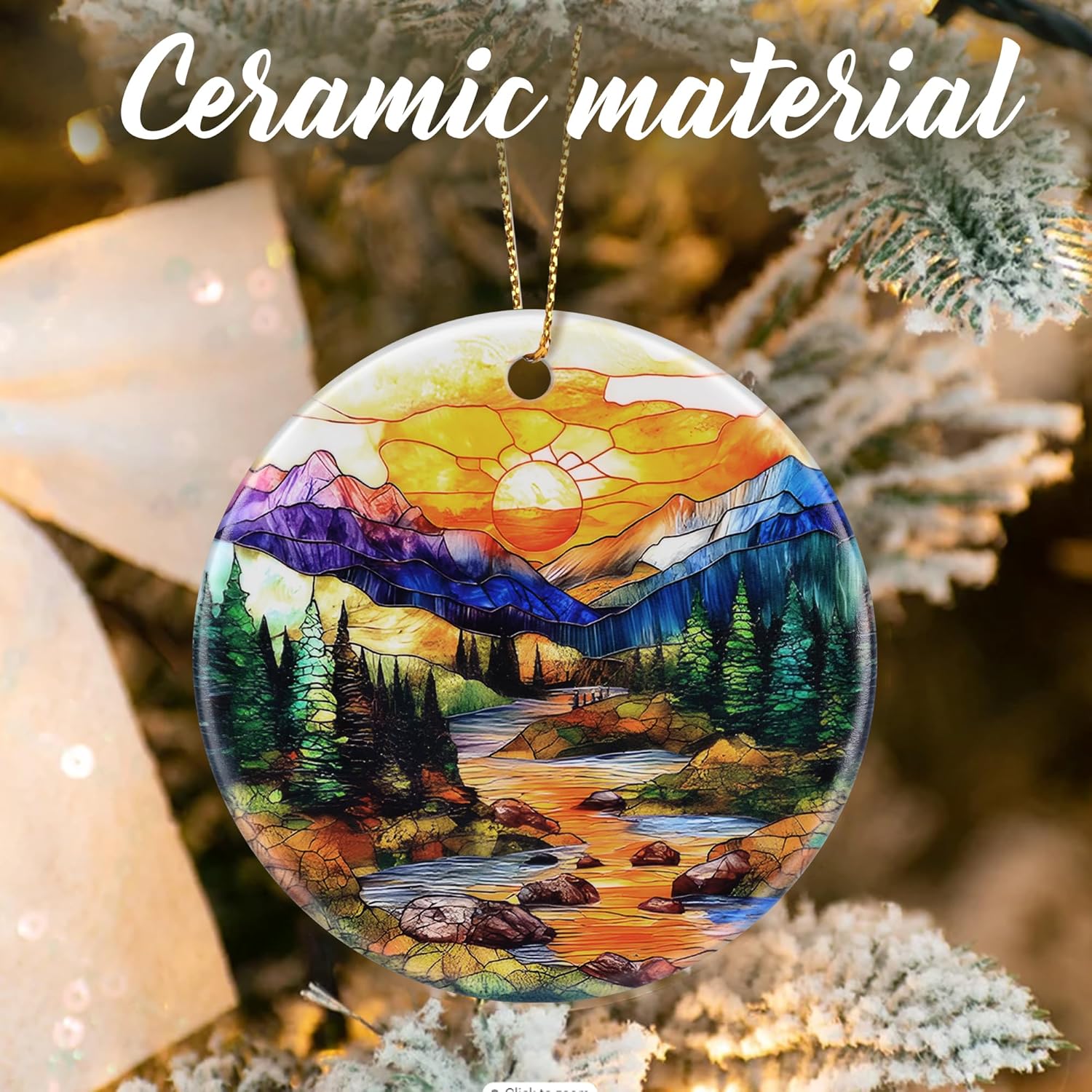 Mountain Range Ornaments, Christmas Ornaments: Christmas Tree Decorations, Holiday Decor, Stocking Stuffers, Gift Ideas, Xmas Gifts & Gifts for Nature Lover - Image 4