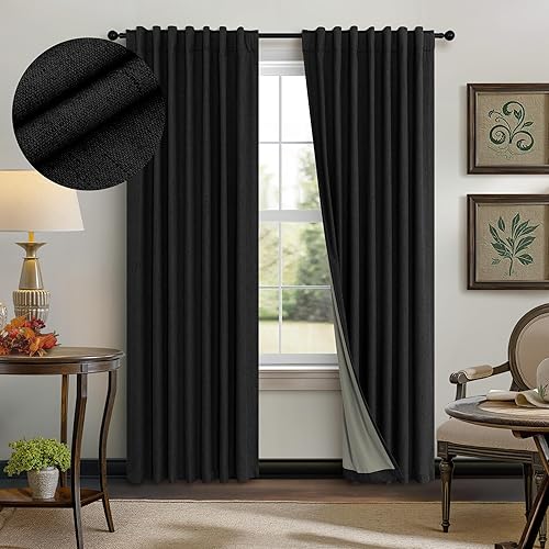 Miniatura 45 de 2 cortinas opacas blancas de 80 pulgadas de largo personalizadas, a prueba de ruido, modernas, con pestaña trasera, para cocina, sala, cabina, de