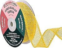 Vista 106 de Mandala Crafts Cinta de arpillera turquesa con alambre de 1 pulgada de ancho para manualidades, rollo de 10 yardas de cinta rústica de arpillera