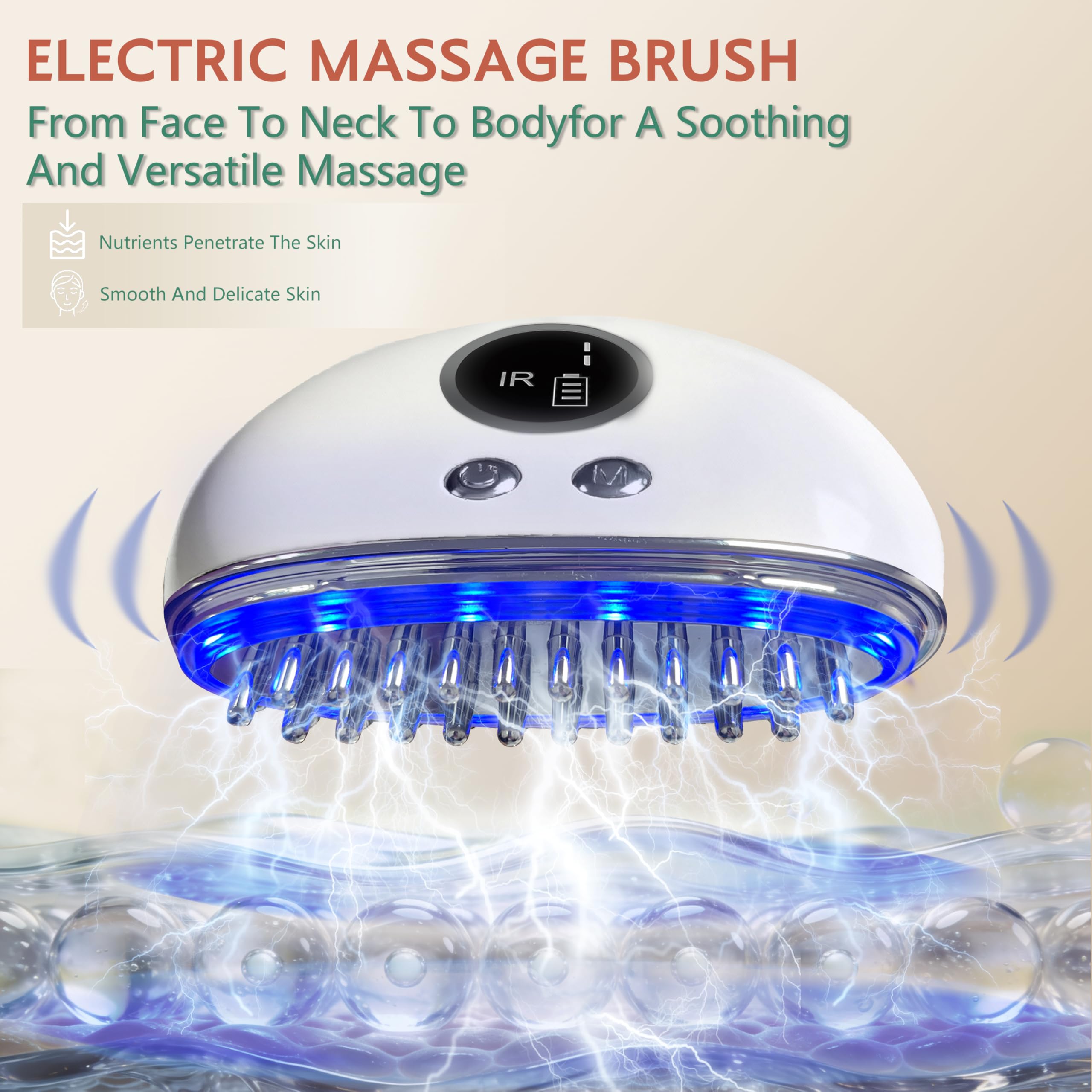 Brosse visage contour lymphatique (blanc)
