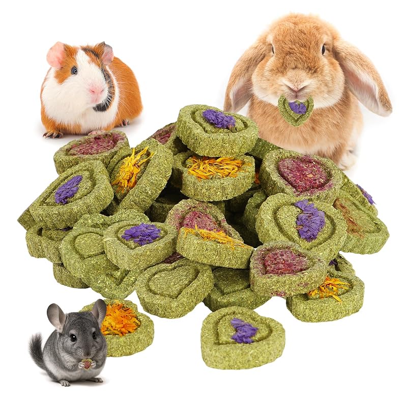 Petiscos de Feno Timothy para Coelhos e Pequenos Animais ARTKIDA, 40 unidades