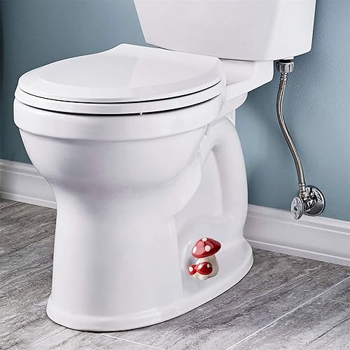 Miniatura 7 de Tapones de pernos de hongo para suelo de inodoro, cubiertas de cerámica para pernos de inodoro de hongos, bonita decoración de baño, accesorios