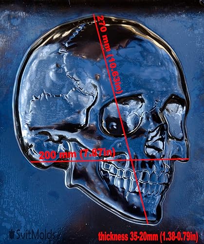 Miniatura 6 de SvitMolds Molde de calavera de bricolaje Panno placa de hormigón de cemento (D85+D86)