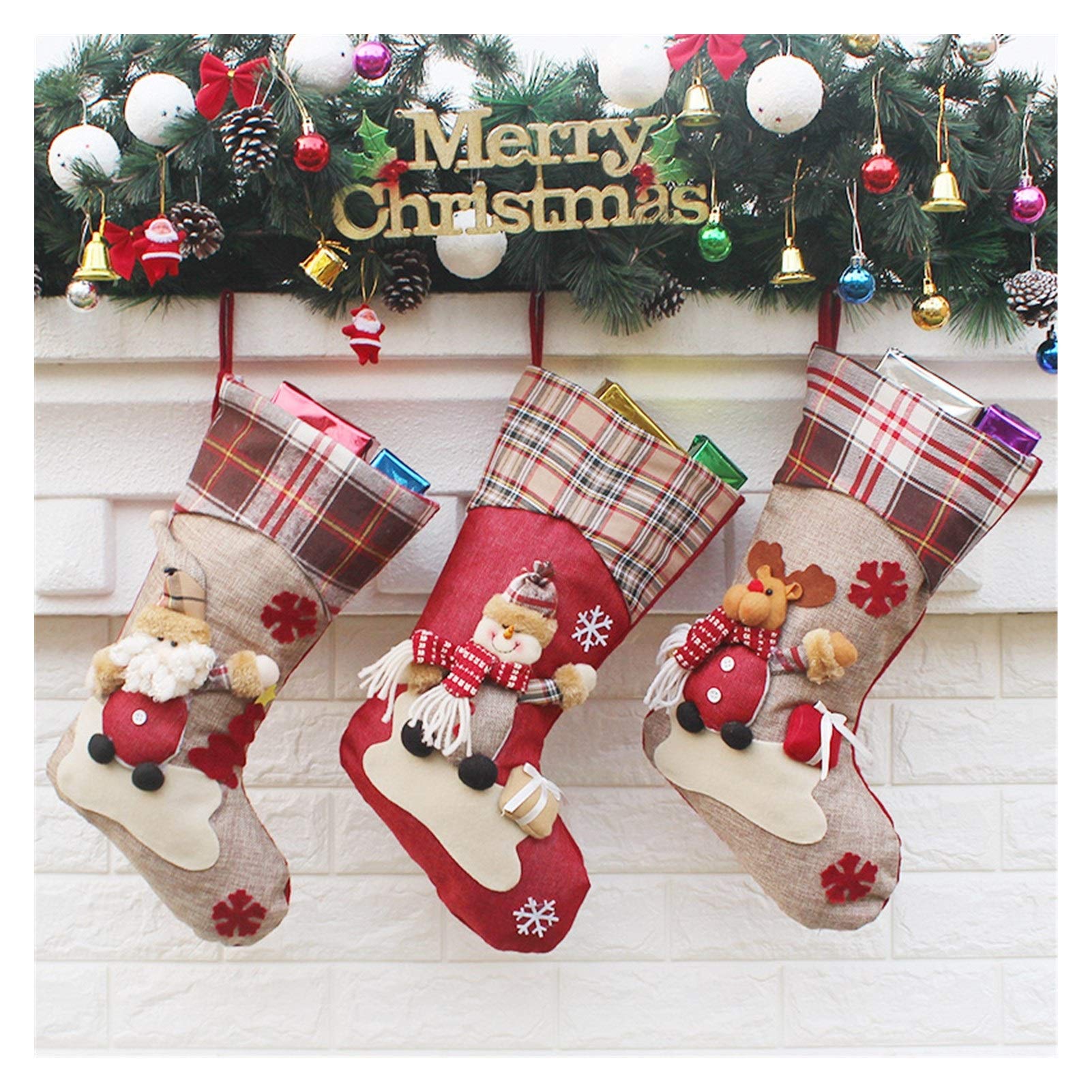 Amazon.co.jp: DHSX クリスマス ソックス サンタ大きい クリスマス