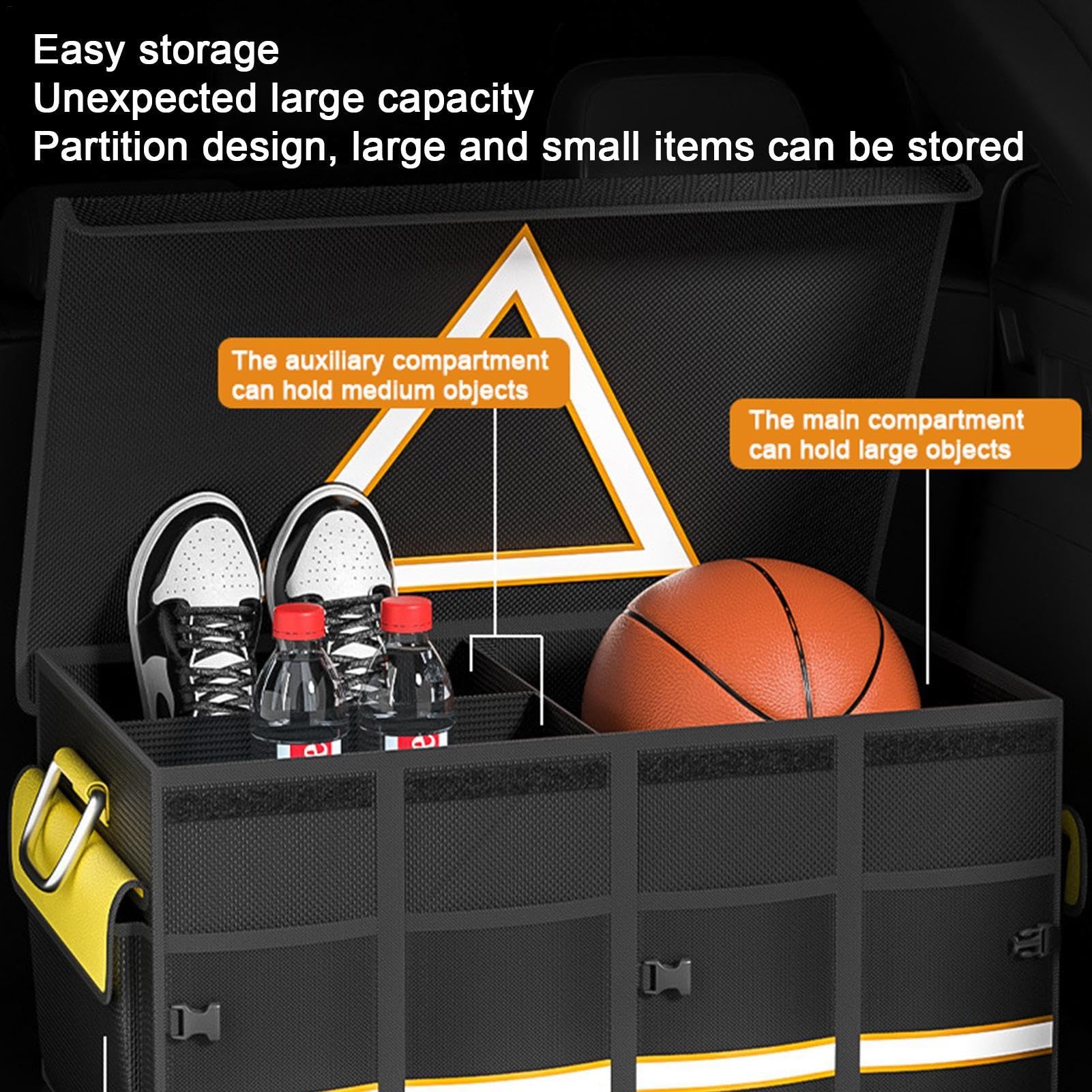 Scatola portaoggetti per bagagliaio, 1/5 pezzi, organizer per letti di camion, organizer per pickup, organizer per bagagliaio auto, pieghevole, multi scomparto per berline, auto, pickup, camion, | camion, organizer per pickup, organizer per bagagliaio aut