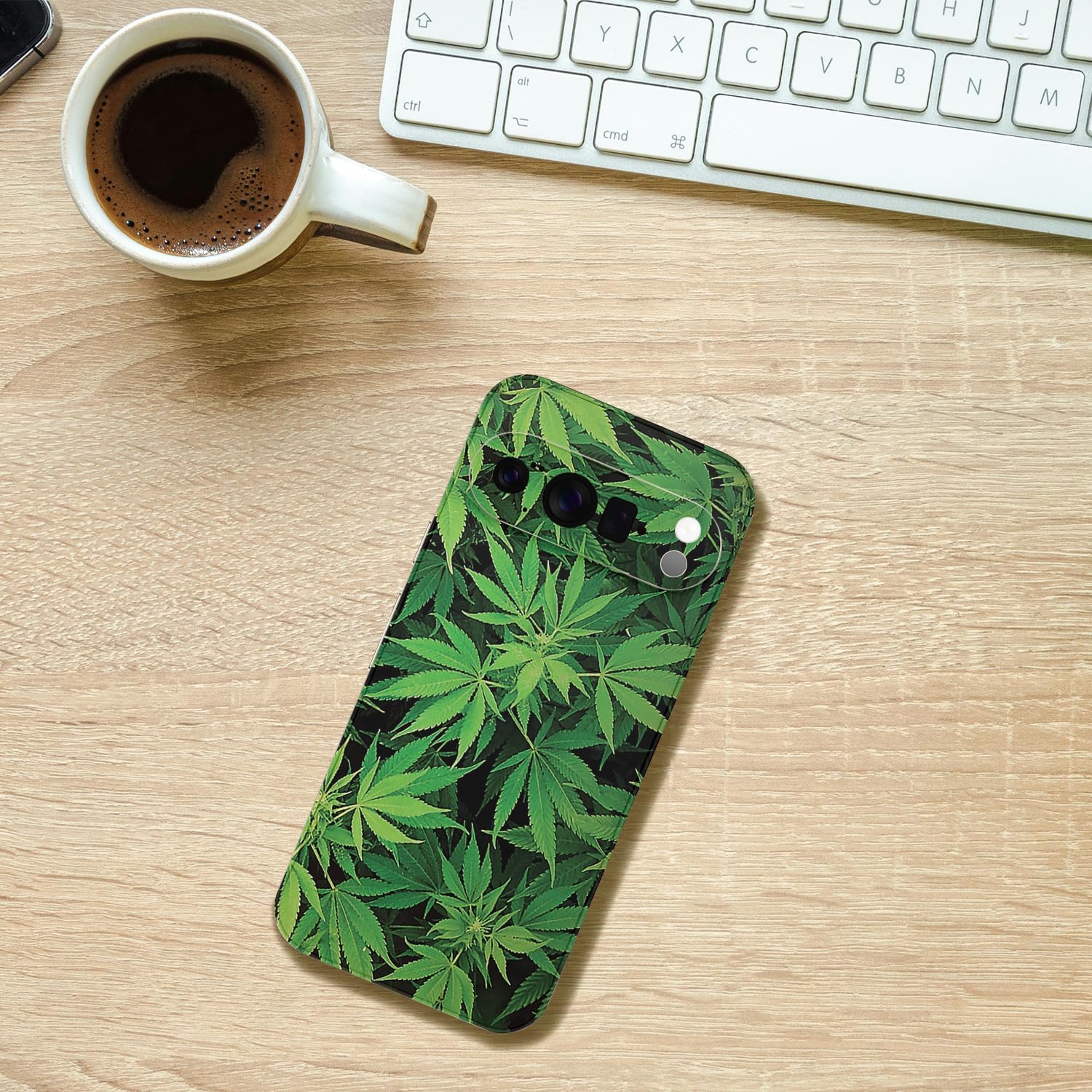 2 Pack of Phone Skins for Google Pixel 10 Pro - Weed| Protective Vinyl Covers | Glossy Glitter Finish | Made in The USA by MightySkins