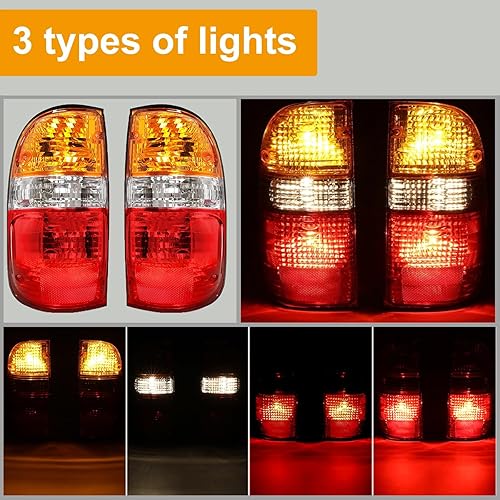 Miniatura 4 de AUTOXBERT Tacoma - Luz trasera compatible con Toyota Tacoma 2001-2004 2001 2002 2003 2004 luces traseras del lado del conductor y del pasajero,
