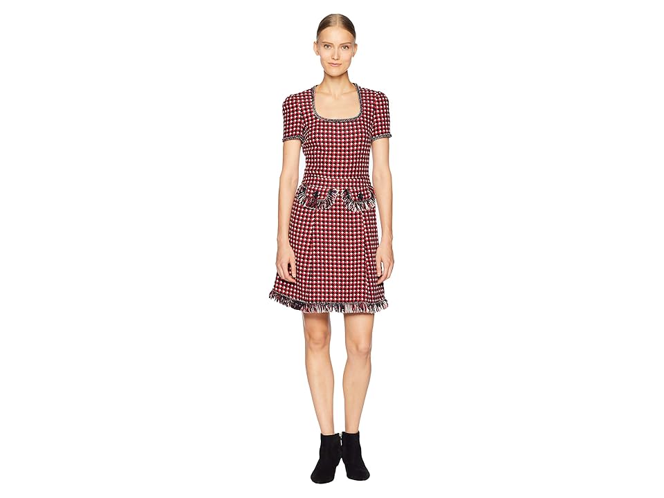 

Boutique Moschino Checkered Dress (Fantasy Print Red) Women's Dress