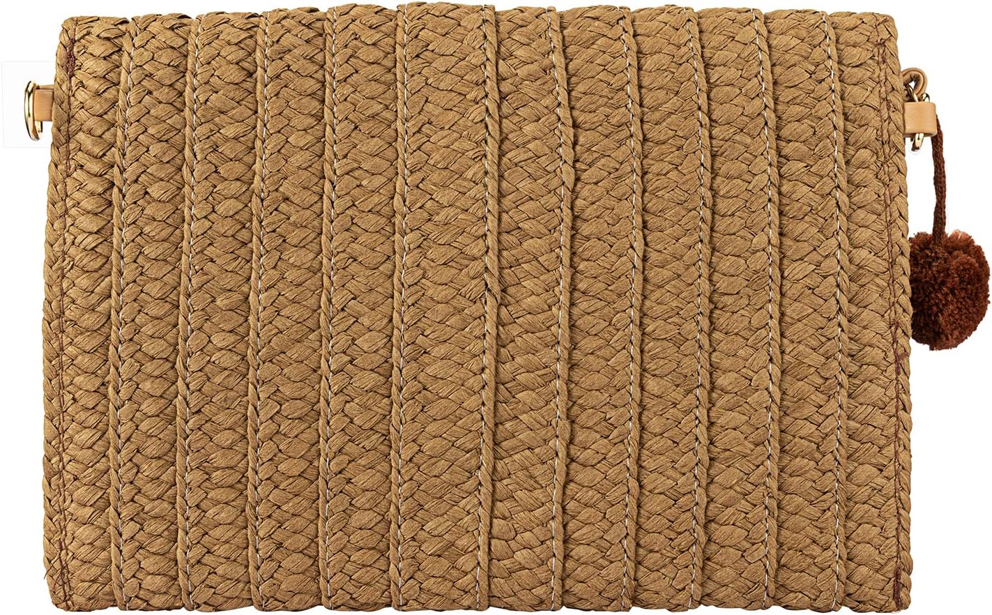 YYW Womens Straw Clutch Summer Evening Handbag Beach Purse Woven Straw Bag Envelope Clutch