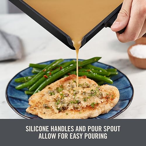 Miniatura 9 de DASH Zakarian by Dash - Sartén antiadherente de hierro fundido de 9 x 13 pulgadas con boquilla de vertido y agarres de silicona extraíbles para